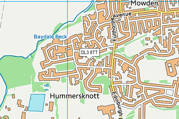 DL3 8TT map - OS VectorMap District (Ordnance Survey)