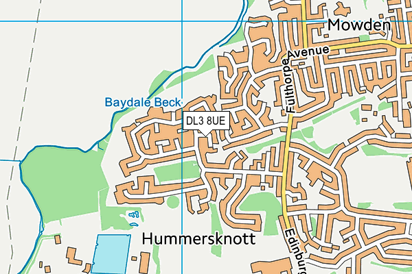 DL3 8UE map - OS VectorMap District (Ordnance Survey)