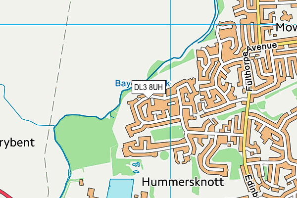 DL3 8UH map - OS VectorMap District (Ordnance Survey)