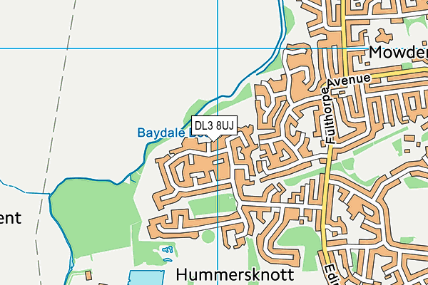 DL3 8UJ map - OS VectorMap District (Ordnance Survey)