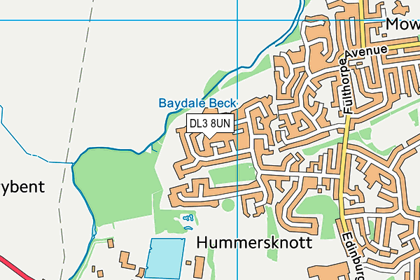 DL3 8UN map - OS VectorMap District (Ordnance Survey)