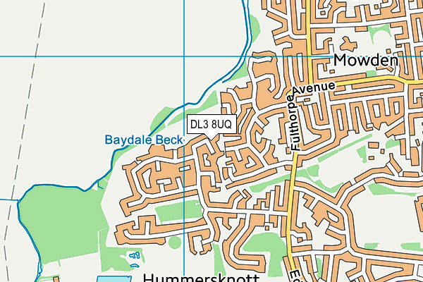 DL3 8UQ map - OS VectorMap District (Ordnance Survey)