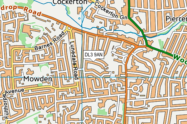 DL3 9AN map - OS VectorMap District (Ordnance Survey)