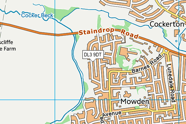 DL3 9DT map - OS VectorMap District (Ordnance Survey)