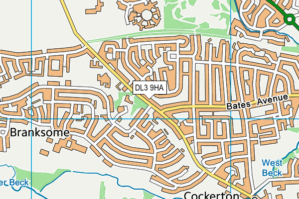 DL3 9HA map - OS VectorMap District (Ordnance Survey)