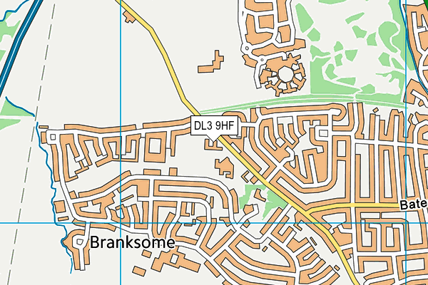 DL3 9HF map - OS VectorMap District (Ordnance Survey)
