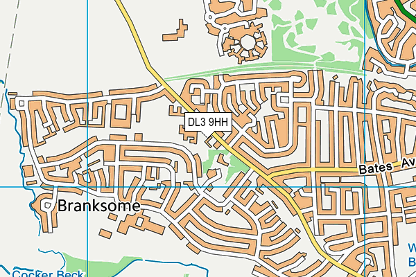 DL3 9HH map - OS VectorMap District (Ordnance Survey)
