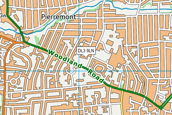 DL3 9LN map - OS VectorMap District (Ordnance Survey)