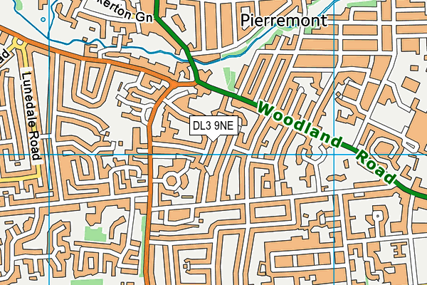 DL3 9NE map - OS VectorMap District (Ordnance Survey)
