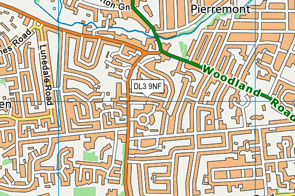 DL3 9NF map - OS VectorMap District (Ordnance Survey)