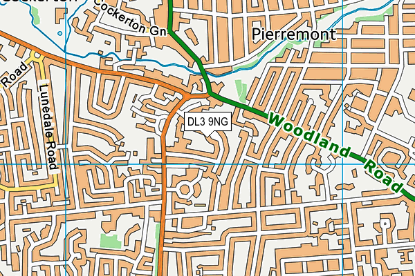 DL3 9NG map - OS VectorMap District (Ordnance Survey)
