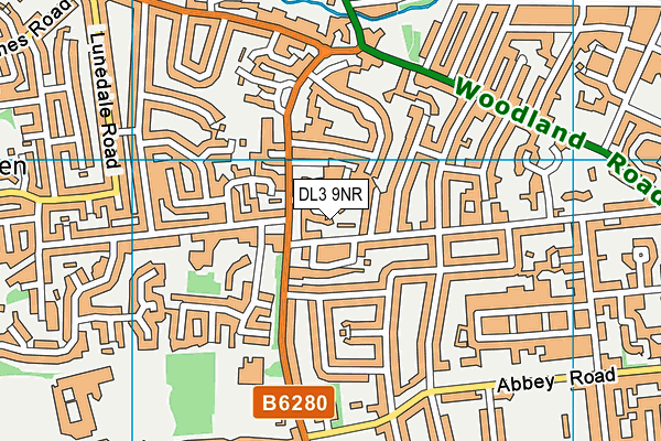DL3 9NR map - OS VectorMap District (Ordnance Survey)