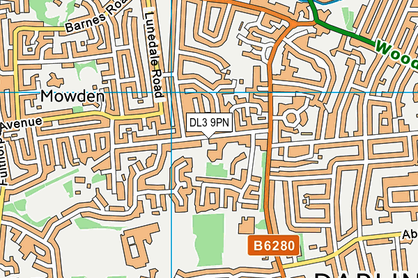 DL3 9PN map - OS VectorMap District (Ordnance Survey)