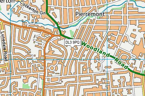 DL3 9PQ map - OS VectorMap District (Ordnance Survey)