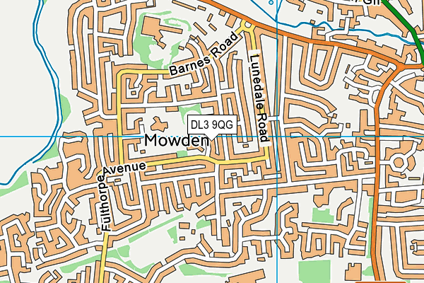 Mowden Infant School map (DL3 9QG) - OS VectorMap District (Ordnance Survey)