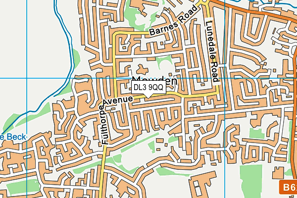 DL3 9QQ map - OS VectorMap District (Ordnance Survey)