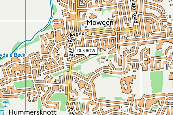 DL3 9QW map - OS VectorMap District (Ordnance Survey)