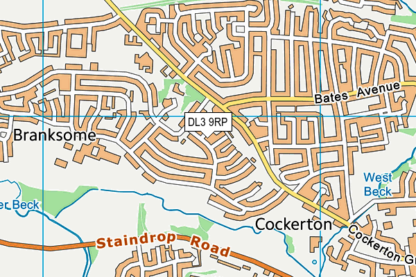 DL3 9RP map - OS VectorMap District (Ordnance Survey)