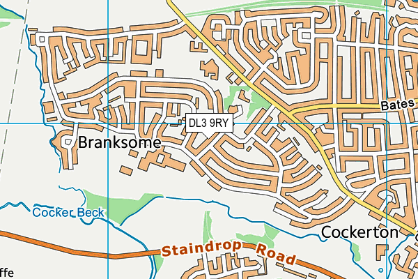 DL3 9RY map - OS VectorMap District (Ordnance Survey)