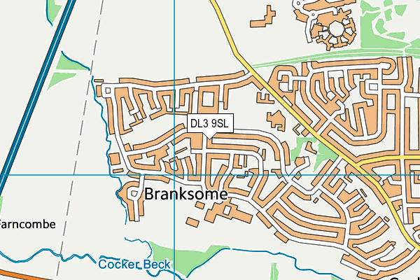 DL3 9SL map - OS VectorMap District (Ordnance Survey)