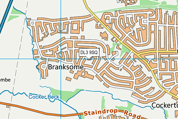 DL3 9SQ map - OS VectorMap District (Ordnance Survey)