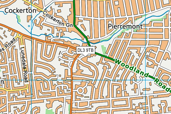 DL3 9TB map - OS VectorMap District (Ordnance Survey)