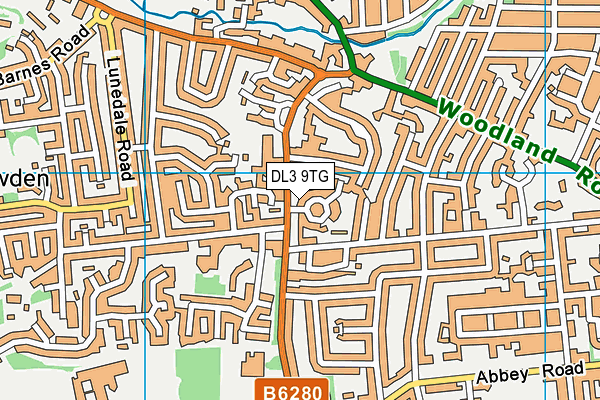 DL3 9TG map - OS VectorMap District (Ordnance Survey)