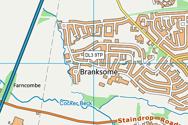 DL3 9TP map - OS VectorMap District (Ordnance Survey)