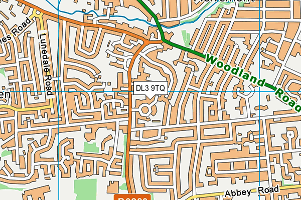 DL3 9TQ map - OS VectorMap District (Ordnance Survey)