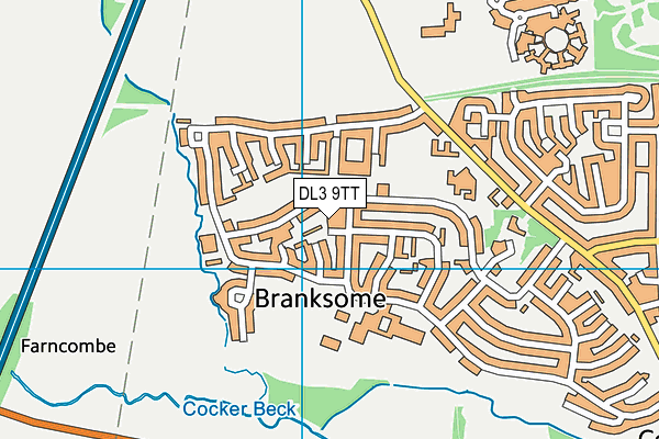 DL3 9TT map - OS VectorMap District (Ordnance Survey)