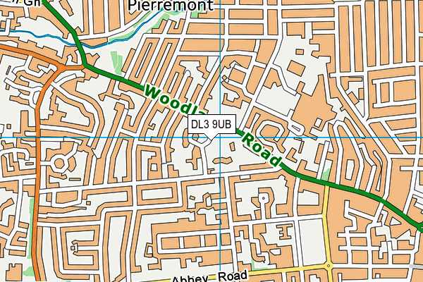 DL3 9UB map - OS VectorMap District (Ordnance Survey)