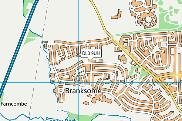 DL3 9UH map - OS VectorMap District (Ordnance Survey)