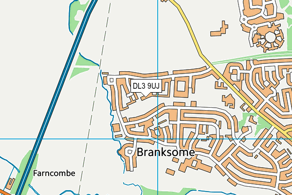 DL3 9UJ map - OS VectorMap District (Ordnance Survey)