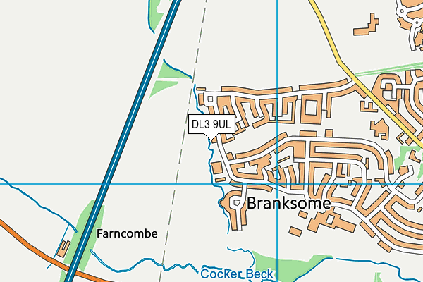 DL3 9UL map - OS VectorMap District (Ordnance Survey)