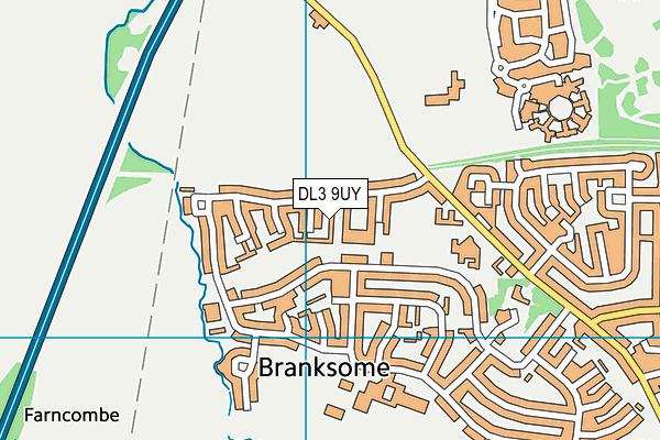 DL3 9UY map - OS VectorMap District (Ordnance Survey)