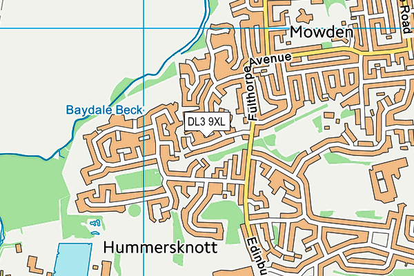 DL3 9XL map - OS VectorMap District (Ordnance Survey)