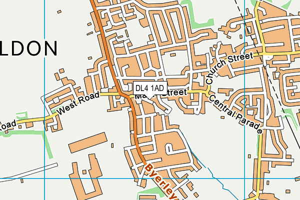 DL4 1AD map - OS VectorMap District (Ordnance Survey)