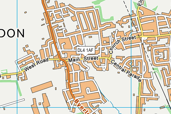 DL4 1AF map - OS VectorMap District (Ordnance Survey)