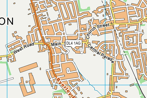 DL4 1AG map - OS VectorMap District (Ordnance Survey)