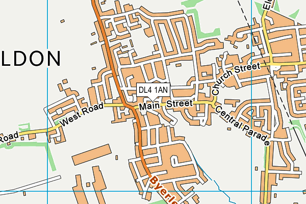 DL4 1AN map - OS VectorMap District (Ordnance Survey)