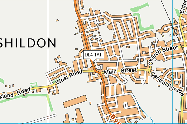 DL4 1AT map - OS VectorMap District (Ordnance Survey)