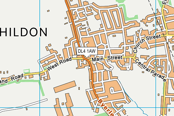 DL4 1AW map - OS VectorMap District (Ordnance Survey)