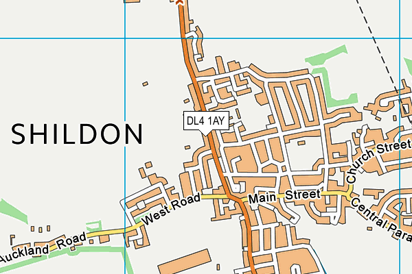 DL4 1AY map - OS VectorMap District (Ordnance Survey)