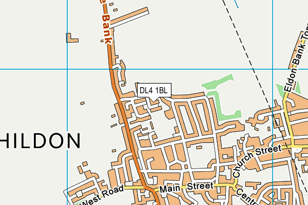 DL4 1BL map - OS VectorMap District (Ordnance Survey)