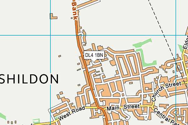 DL4 1BN map - OS VectorMap District (Ordnance Survey)