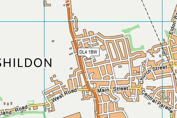 DL4 1BW map - OS VectorMap District (Ordnance Survey)