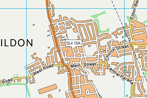 DL4 1DA map - OS VectorMap District (Ordnance Survey)