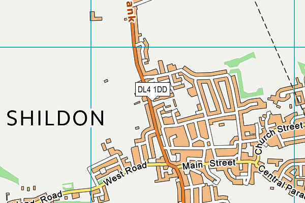 DL4 1DD map - OS VectorMap District (Ordnance Survey)