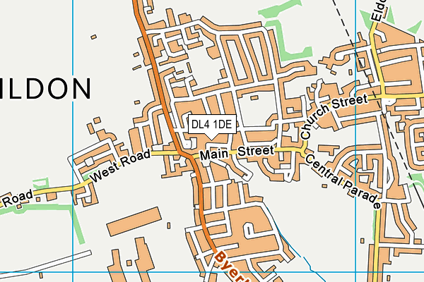 DL4 1DE map - OS VectorMap District (Ordnance Survey)