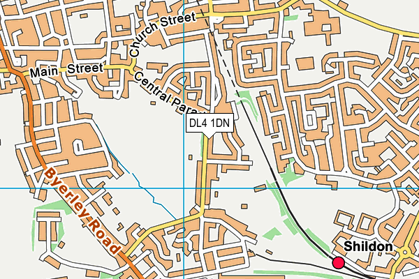 DL4 1DN map - OS VectorMap District (Ordnance Survey)